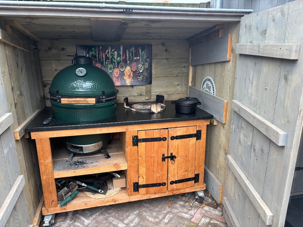 Greenegg kast, Tuin en Terras, Buitenkeukens, Ophalen, Houtskool, Onbekend, Zo goed als nieuw