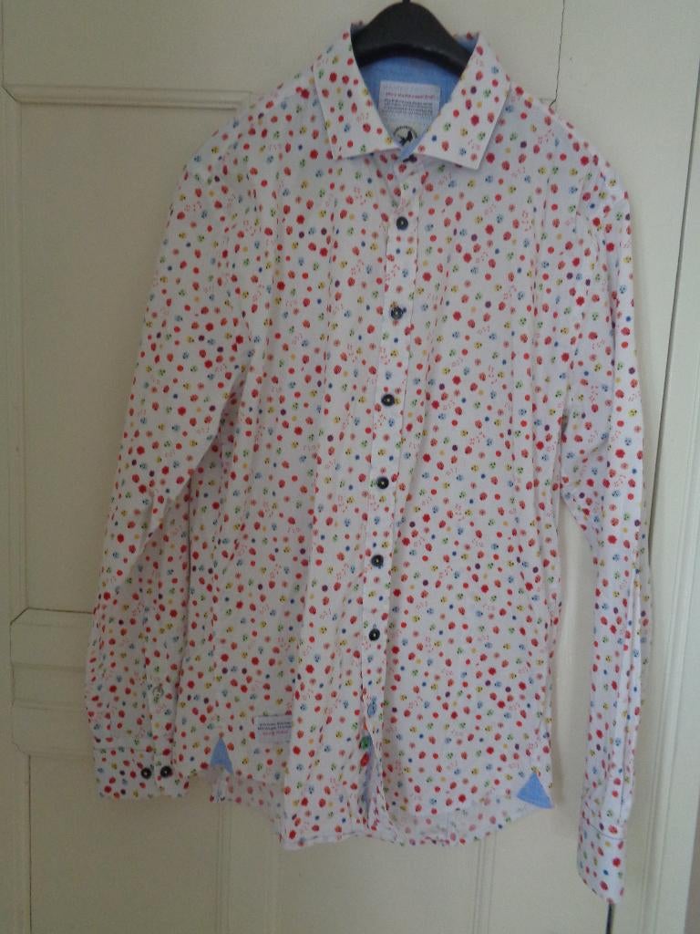 A FISH NAMED FRED overhemd:mt L., Kleding | Heren, Ophalen of Verzenden, Nieuw, Wit, Halswijdte 41/42 (L)
