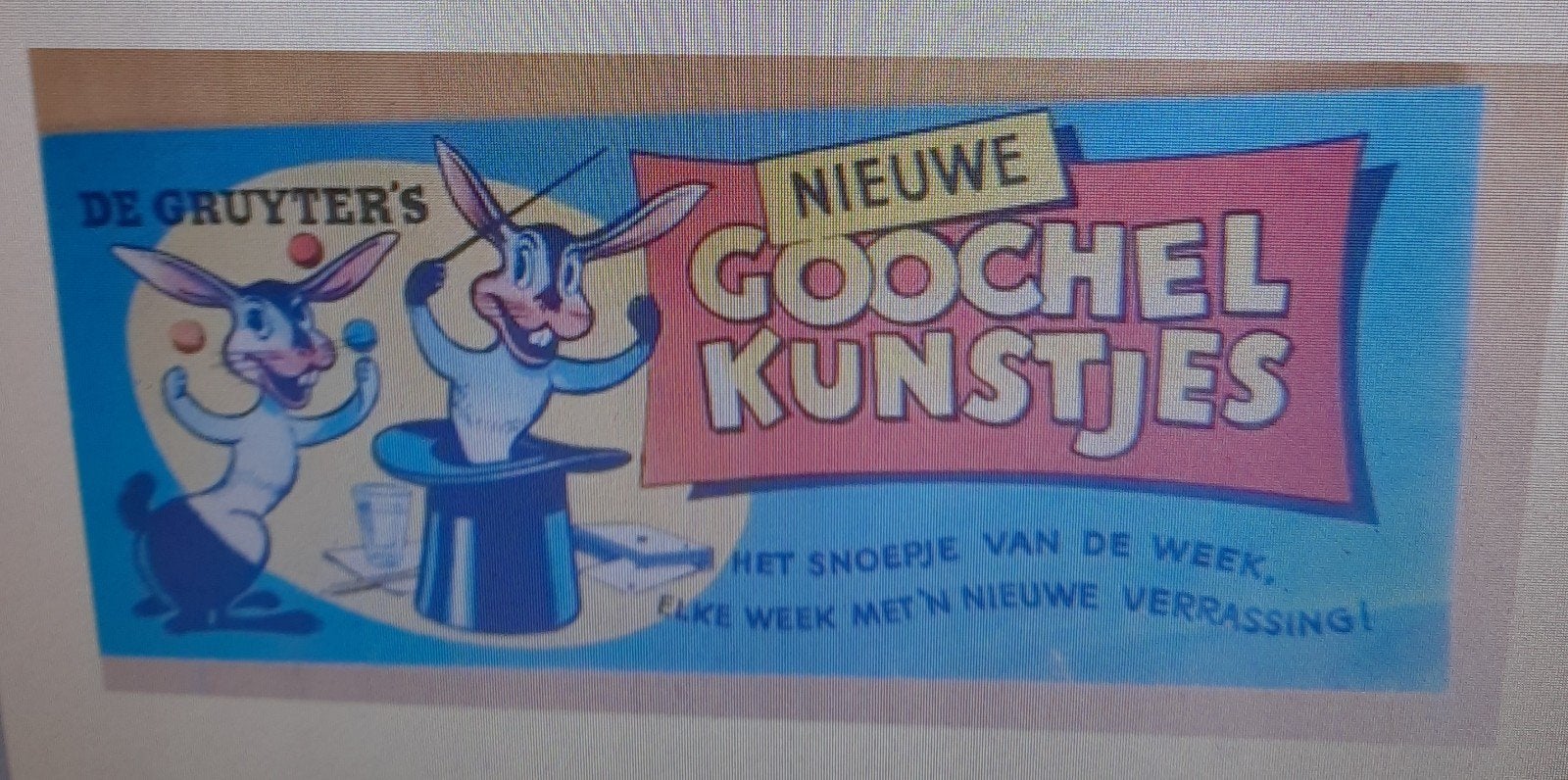 DE GRUYTER - SNOEPJE VAN DE WEEK - NIEUWE GOOCHELKUNSTJES, Ophalen of Verzenden, Nieuw, Overige typen