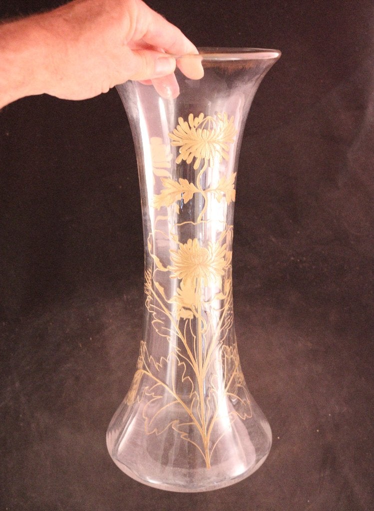 Grote antieke Art Nouveau vaas, Ophalen of Verzenden