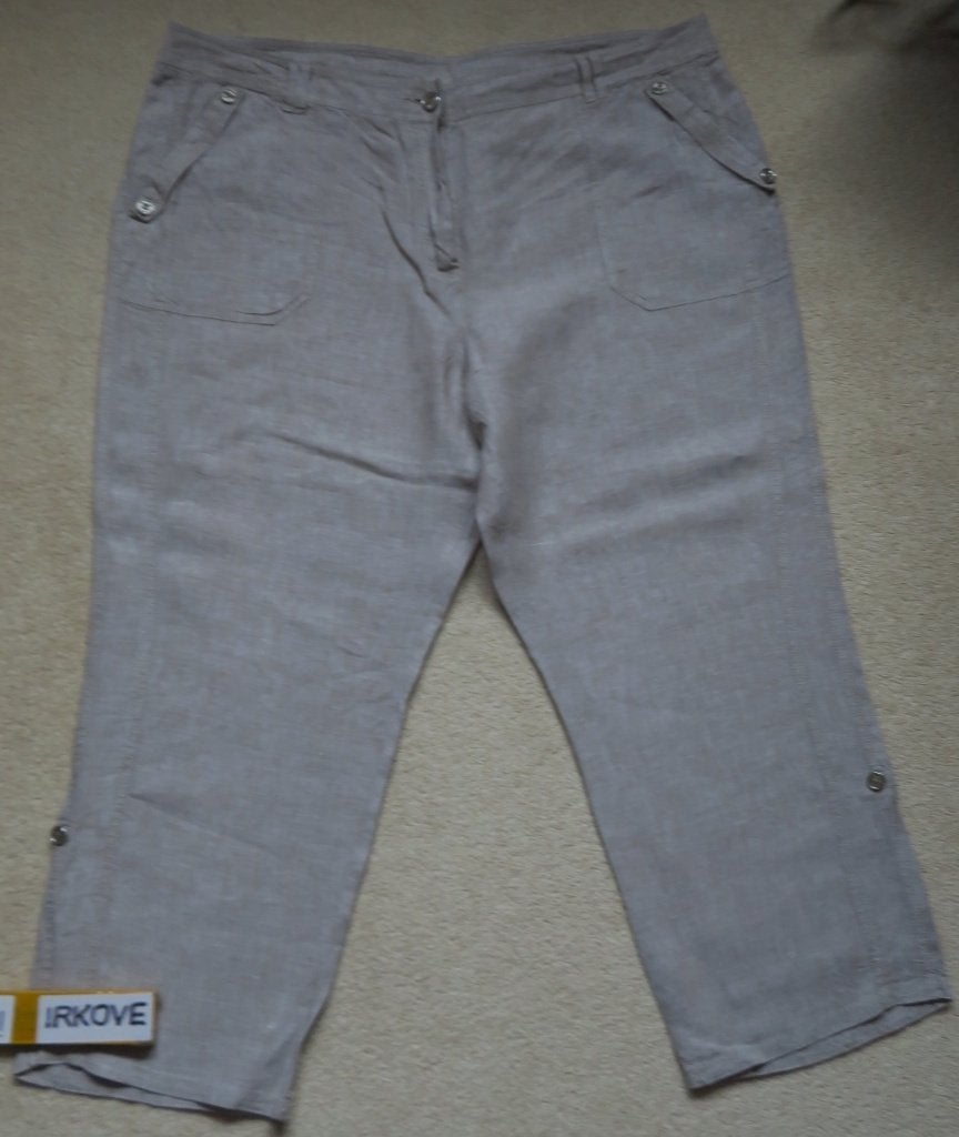 NIEUW! * LINNEN ZOMERBROEK * Maat 48 / 50 *, Verzenden, Beige, Nieuw, Canda