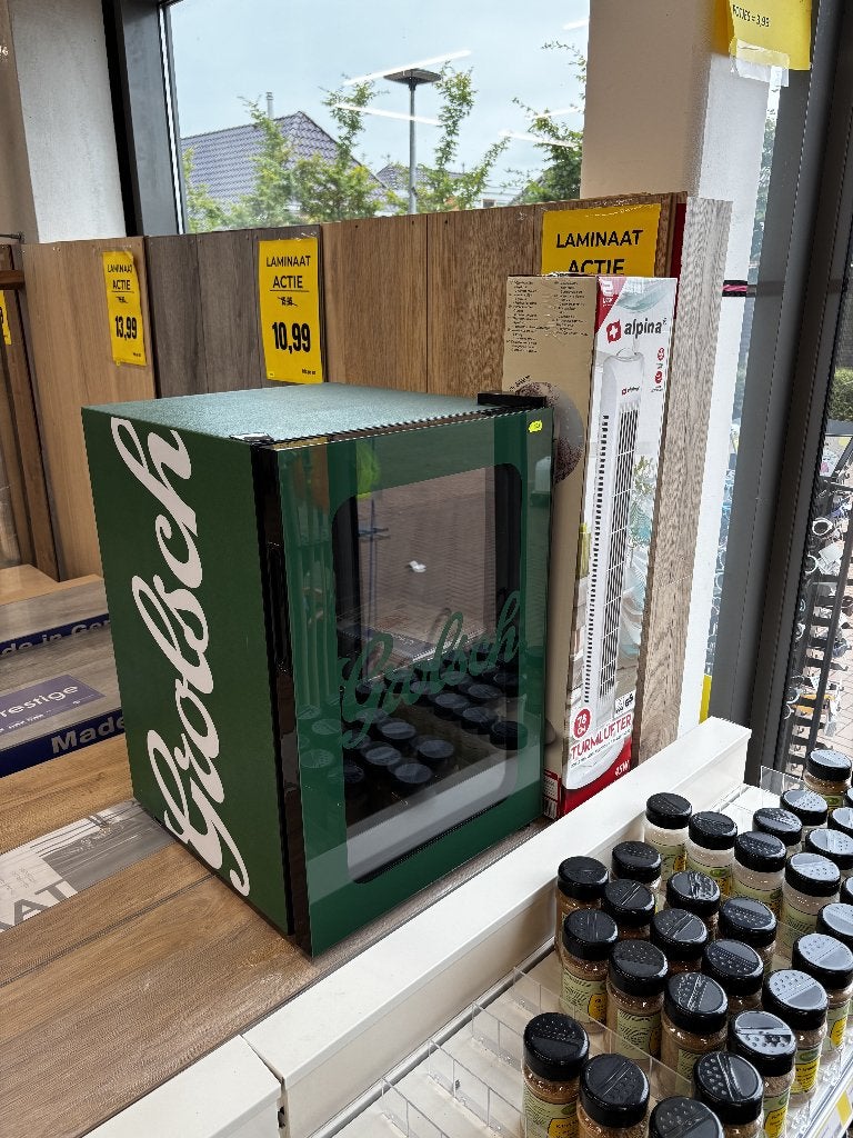 Grolsch mini koelkast, Ophalen, Zonder vriesvak, Nieuw, Minder dan 75 liter
