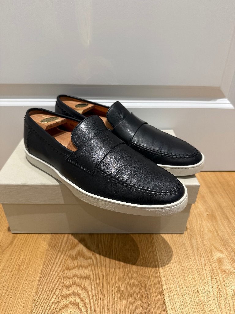 Santoni Loafer | UK 8 | (260), Kleding | Heren, Schoenen, Zo goed als nieuw, Loafers, Blauw, Verzenden