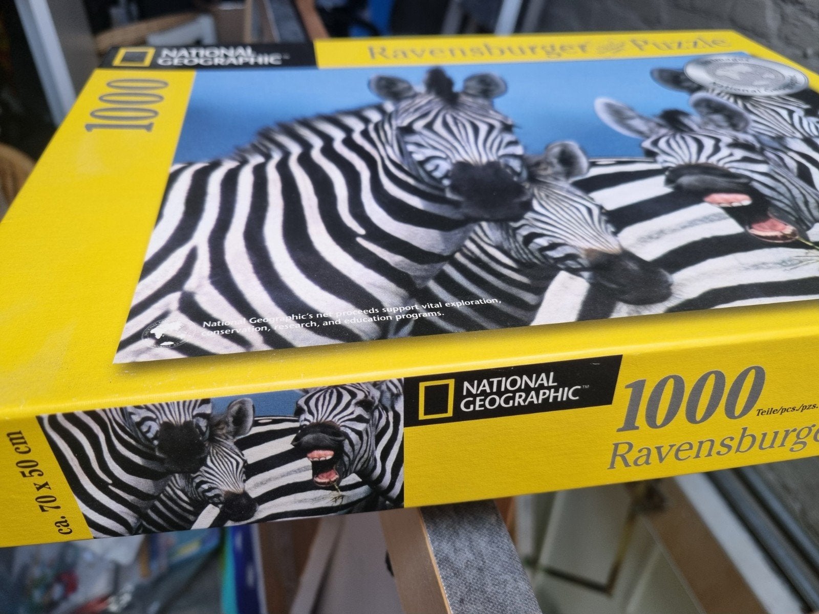 Ravensburger National Geographic Zebra Puzzel 1000 stukjes, Ophalen of Verzenden, 500 t/m 1500 stukjes, Gebruikt, Legpuzzel