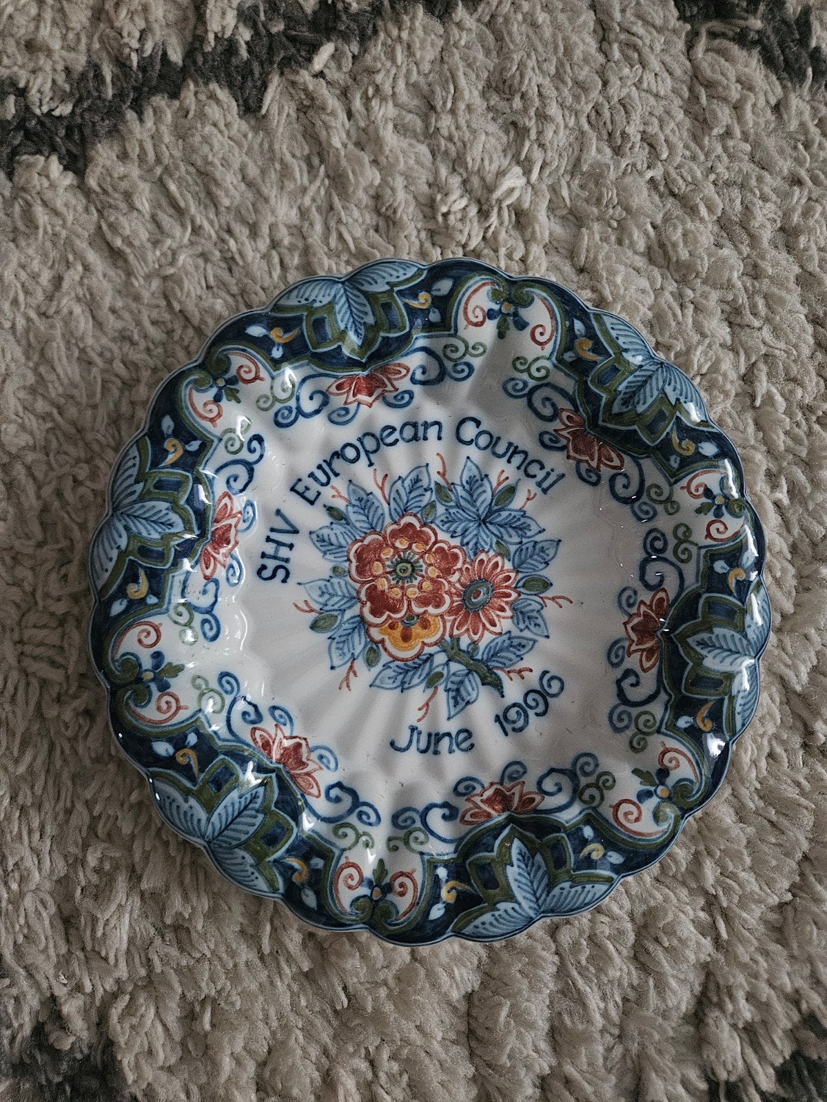 Delfts Blauw bordje SHV Steenkolenhandelsvereniging Europ, Ophalen of Verzenden