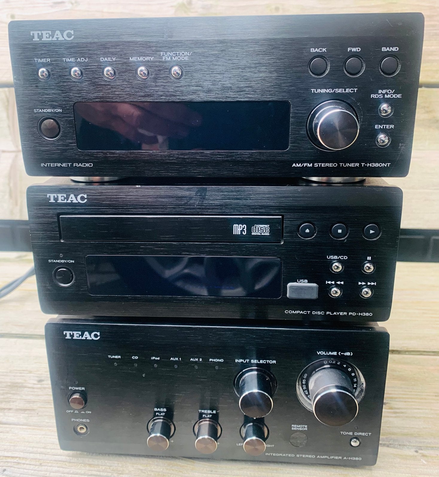 TEAC A-H380 PD-H-380 en de T-H380NT Top STEREO SET., Overige merken, Losse componenten, Ophalen of Verzenden, Zo goed als nieuw