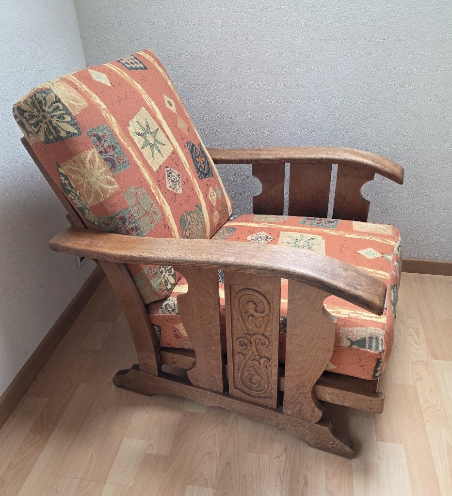 Rookstoel (vintage, klassiek, houtsnijwerk), Ophalen