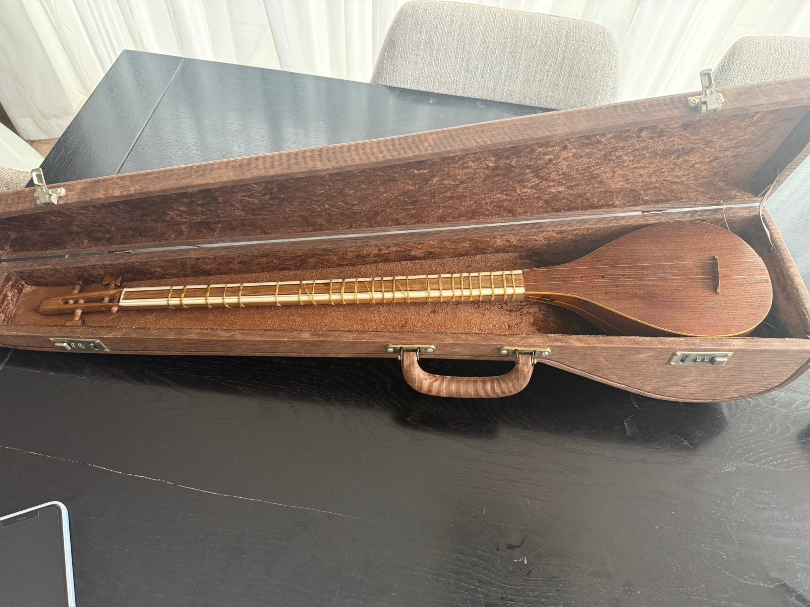 Perzische Setar (Snaarinstrument) met koffer, Muziek en Instrumenten, Ophalen of Verzenden, Zo goed als nieuw, Luit, Saz of Bouzouki