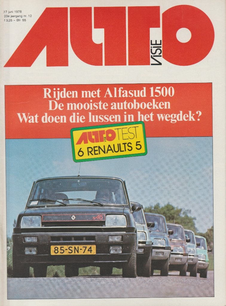 Renault 5 testen ( L - TL - GTL - TS - Alpine ) in Autovisie, Gelezen, Ophalen of Verzenden, Autovisie, Renault