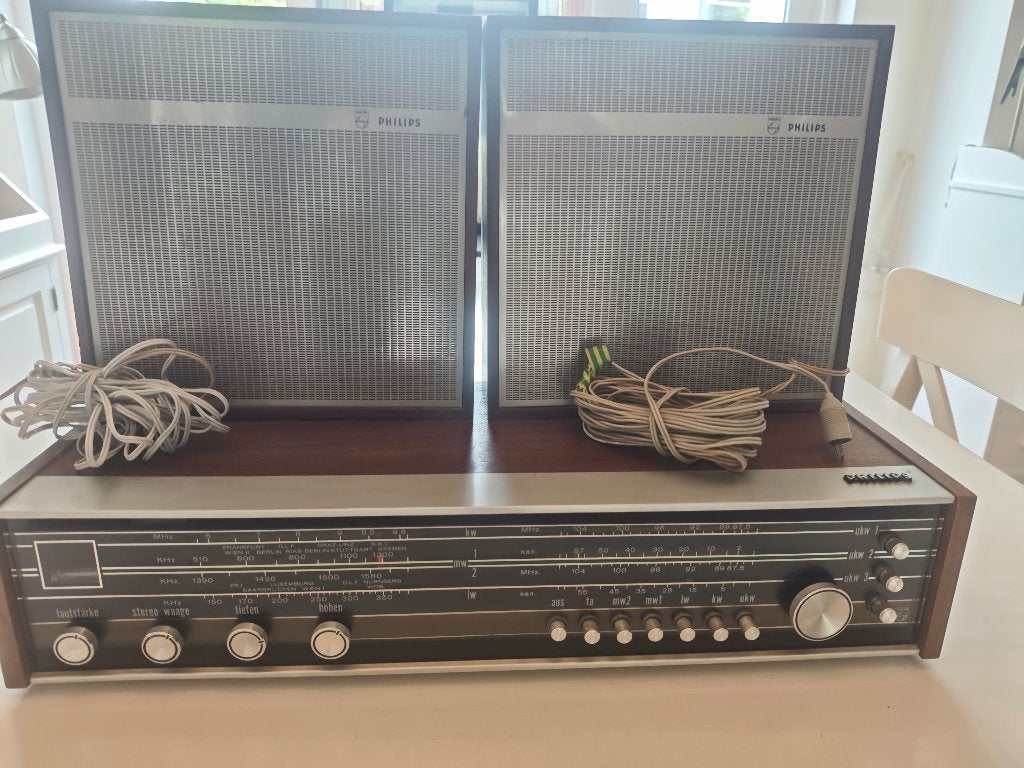 Philips 22RH781 Stereo Receiver met Speakers EG-0417, Audio, Tv en Foto, Philips, Gebruikt, Tuner of Radio, Losse componenten
