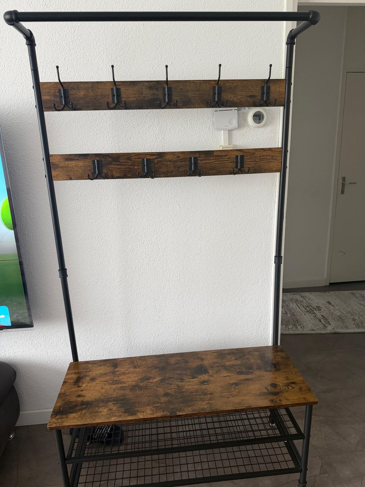 Mooie kapstok met schoenenrek te koop!, Huis en Inrichting, Ophalen, Zo goed als nieuw, Metaal, Staande kapstok