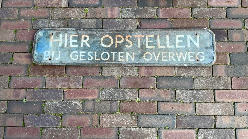 Oud sluisbord van ijzer, Ophalen of Verzenden, Gebruikt