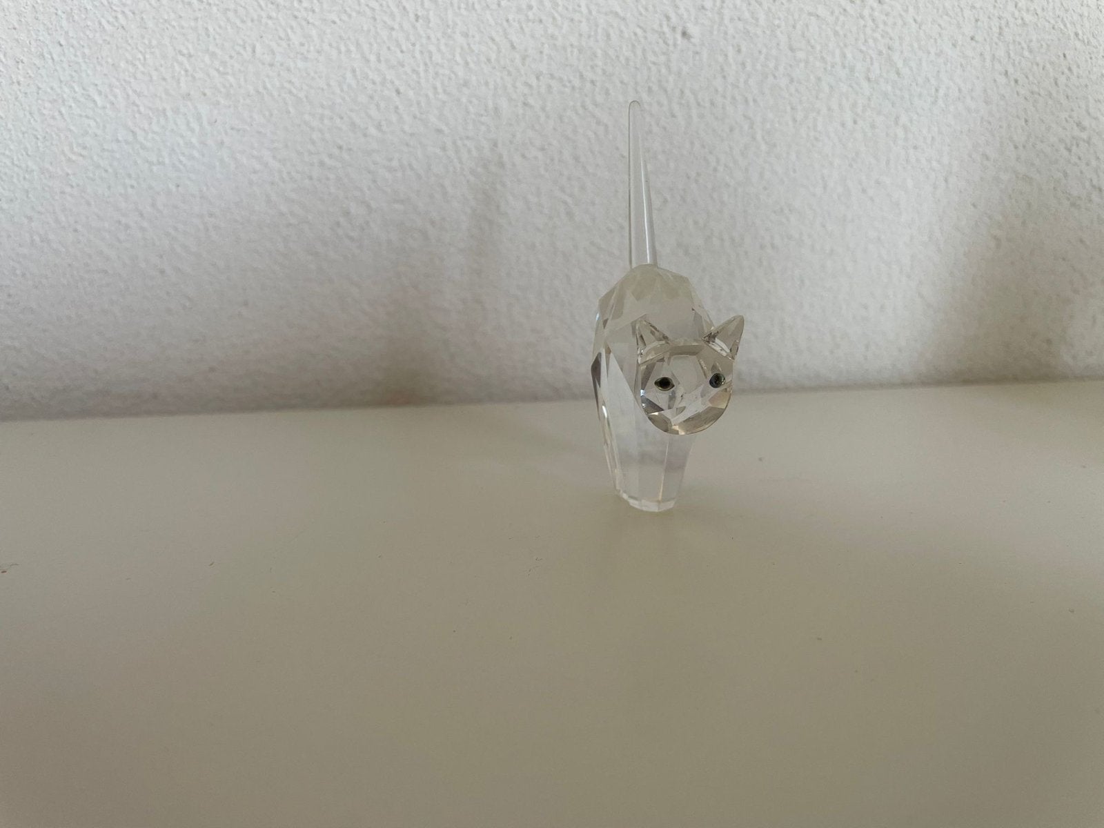 Swarovski poes met hoge staart - Kristallen beeldje, Verzamelen, Swarovski, Ophalen of Verzenden, Zo goed als nieuw, Figuurtje