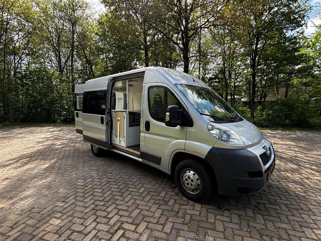 Peugot Boxer zelfbouwcamper L2H2, Overige merken, Chemisch toilet, Buscamper of Camperbus, Koelkast