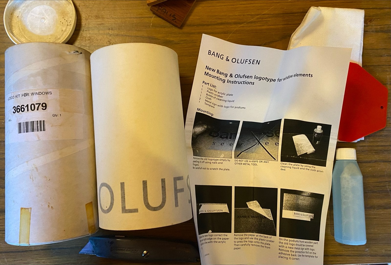 B&O Nieuw logo kit voor etalage - Ongebruikt, Ophalen of Verzenden