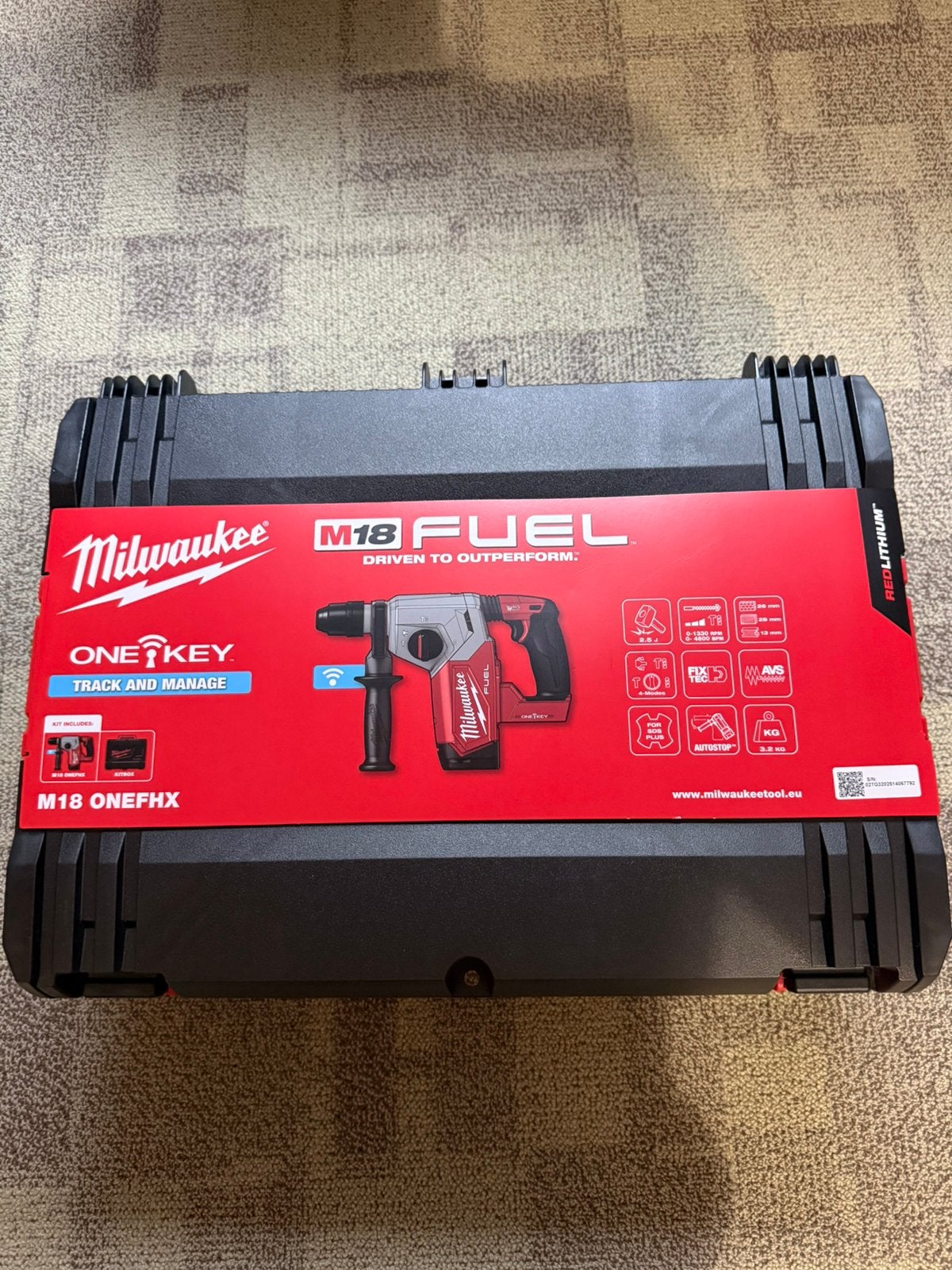 Milwaukee M18 ONEFHX-0X 18V  Accu SDS-plus HD Box - ONE-KEY, Doe-het-zelf en Verbouw, Gereedschap | Boormachines, Ophalen of Verzenden