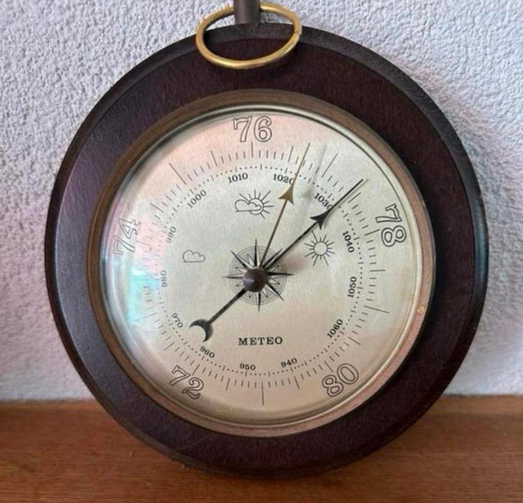 Retro klassieke Barometer van Meteo, Ophalen of Verzenden, Gebruikt, Barometer