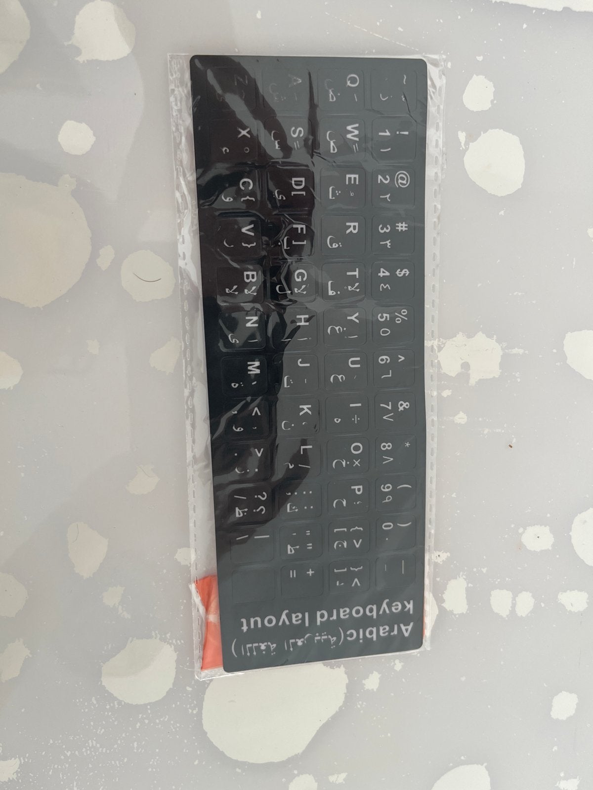 Arabisch Qwerty Toetsenbord Stickers - Zwart, Ophalen of Verzenden, Qwerty, Zo goed als nieuw