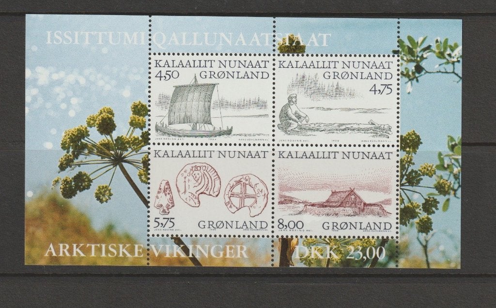 TSS Kavel 1160113 Groenland Denemarken PF blok 17 vikingen, Postzegels en Munten, Ophalen, Denemarken, Postfris