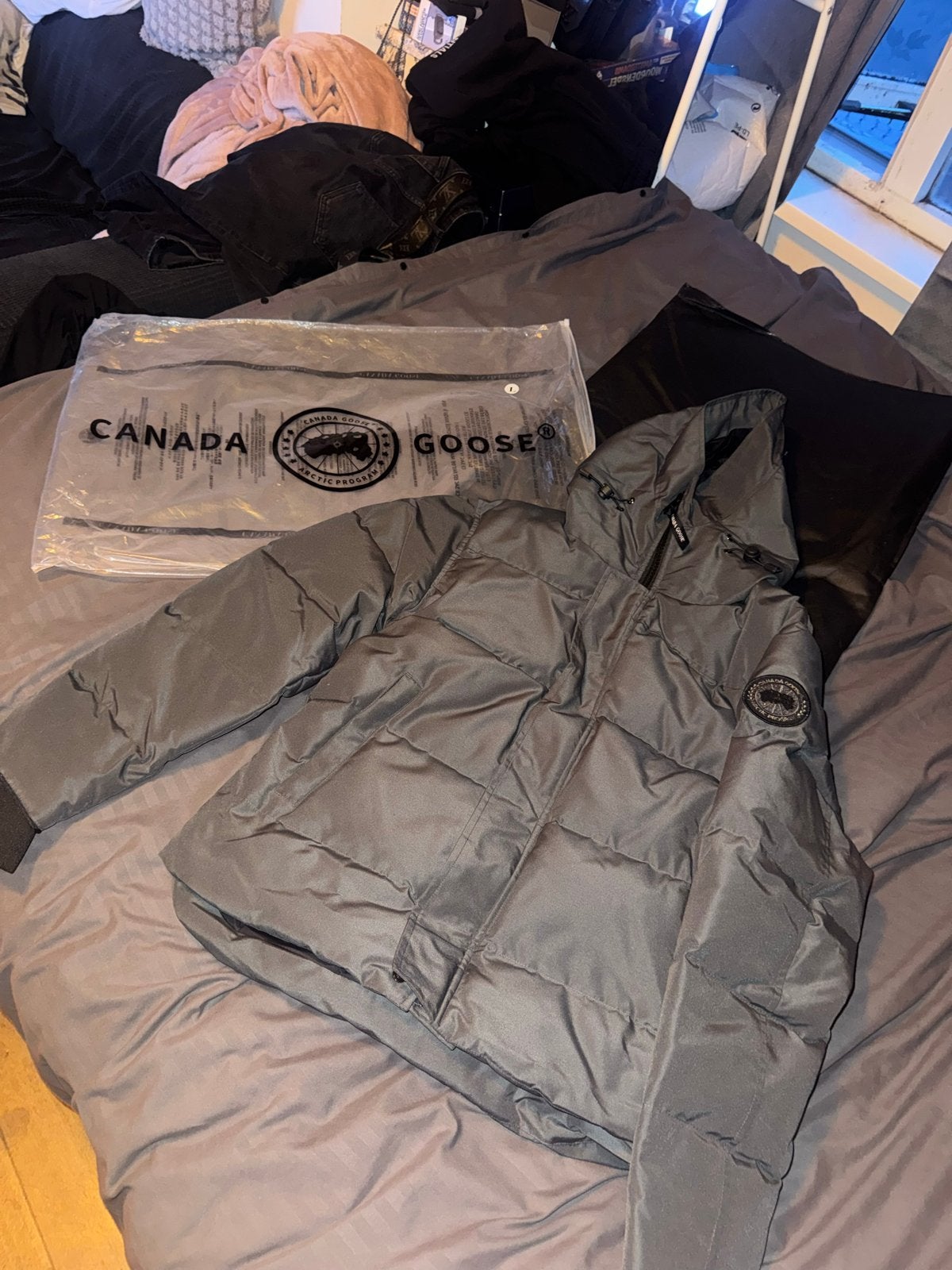 Canada Goose MacMillan  Zwart Logo Maat L, Ophalen of Verzenden, Nieuw, Maat 52/54 (L), Zwart