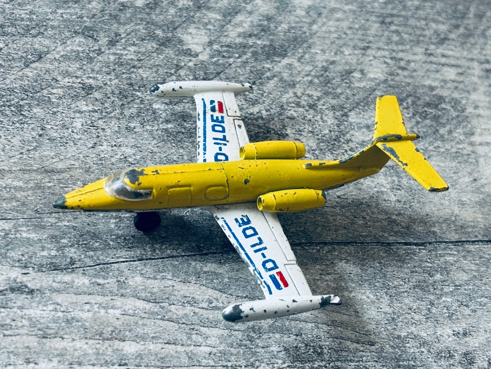 Matchbox vliegtuigje Learjet 1973 - Vintage speelgoed, Ophalen, Gebruikt