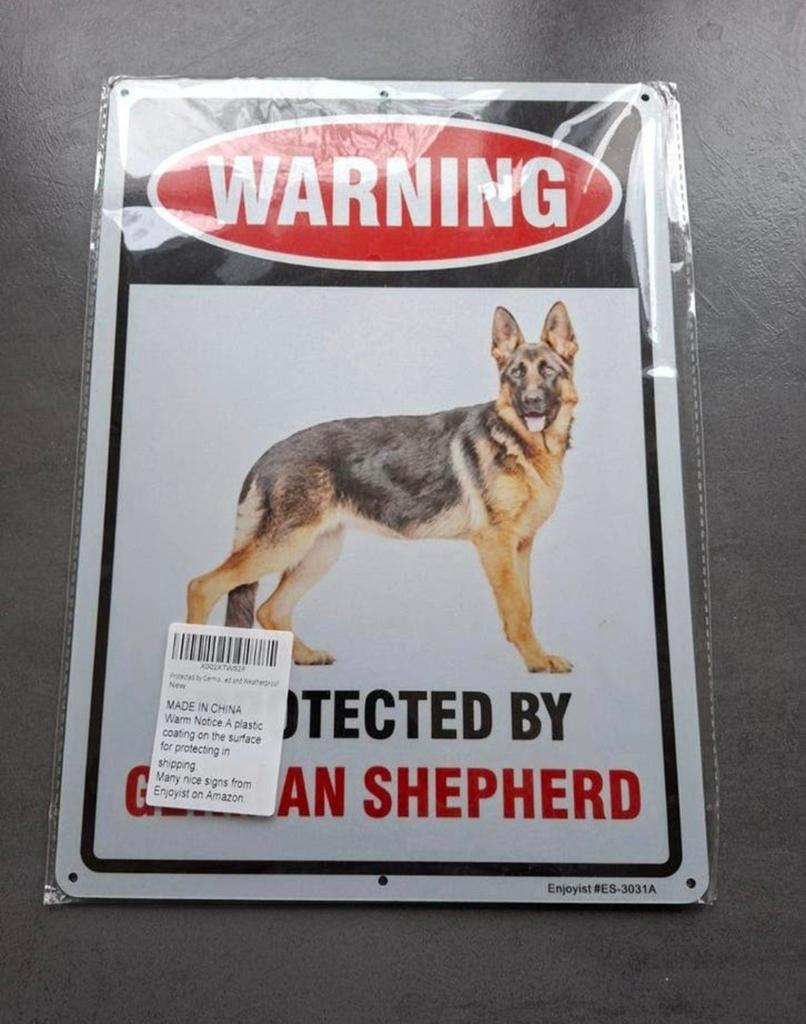 Waarschuwing bordje Duitse herder NIEUW, Dieren en Toebehoren, Ophalen of Verzenden, Nieuw