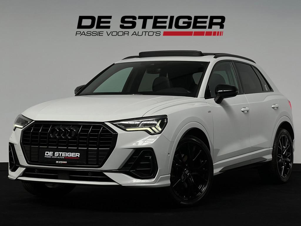 Audi Q3 35 TFSI 3 x S Line Pano Sfeer Camera B&O Keyless Led, Auto's, Zwart, 4 cilinders, 150 pk, Wit