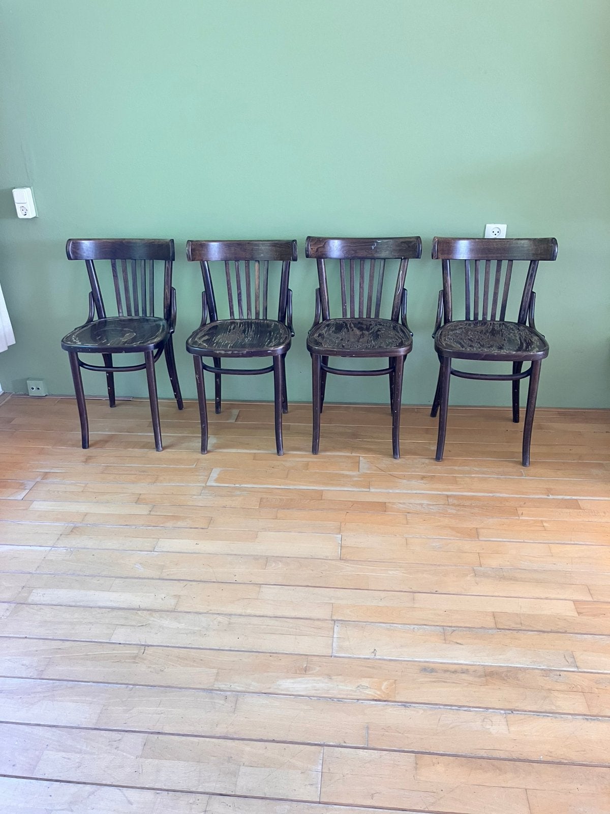Vintage Frameg bended wood eetkamer horeca stoelen, Ophalen
