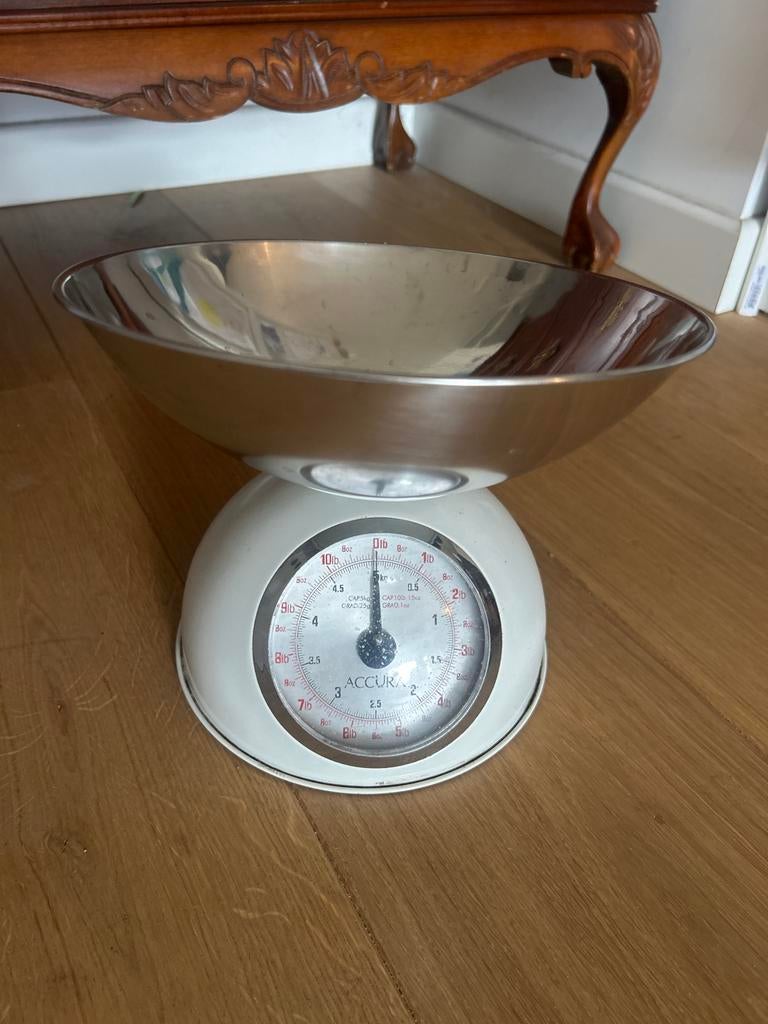Vintage Accura Keukenweegschaal - Analoog, 5kg, Ophalen, Keukenweegschaal, Gebruikt, Minder dan 10 kg