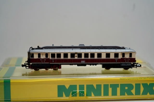 Minitrix 12097 Dieseltriebwagen C4vT 858 Mainz der DRG, crem, Gelijkstroom, Verzenden, Trix, Wagon