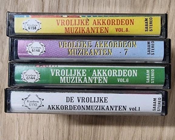 Vrolijke Accordeon Muzikanten Cassettes - Vol. 1, 6, 7, 8, Cd's en Dvd's, Cassettebandjes, Gebruikt, 2 t/m 25 bandjes, Overige genres
