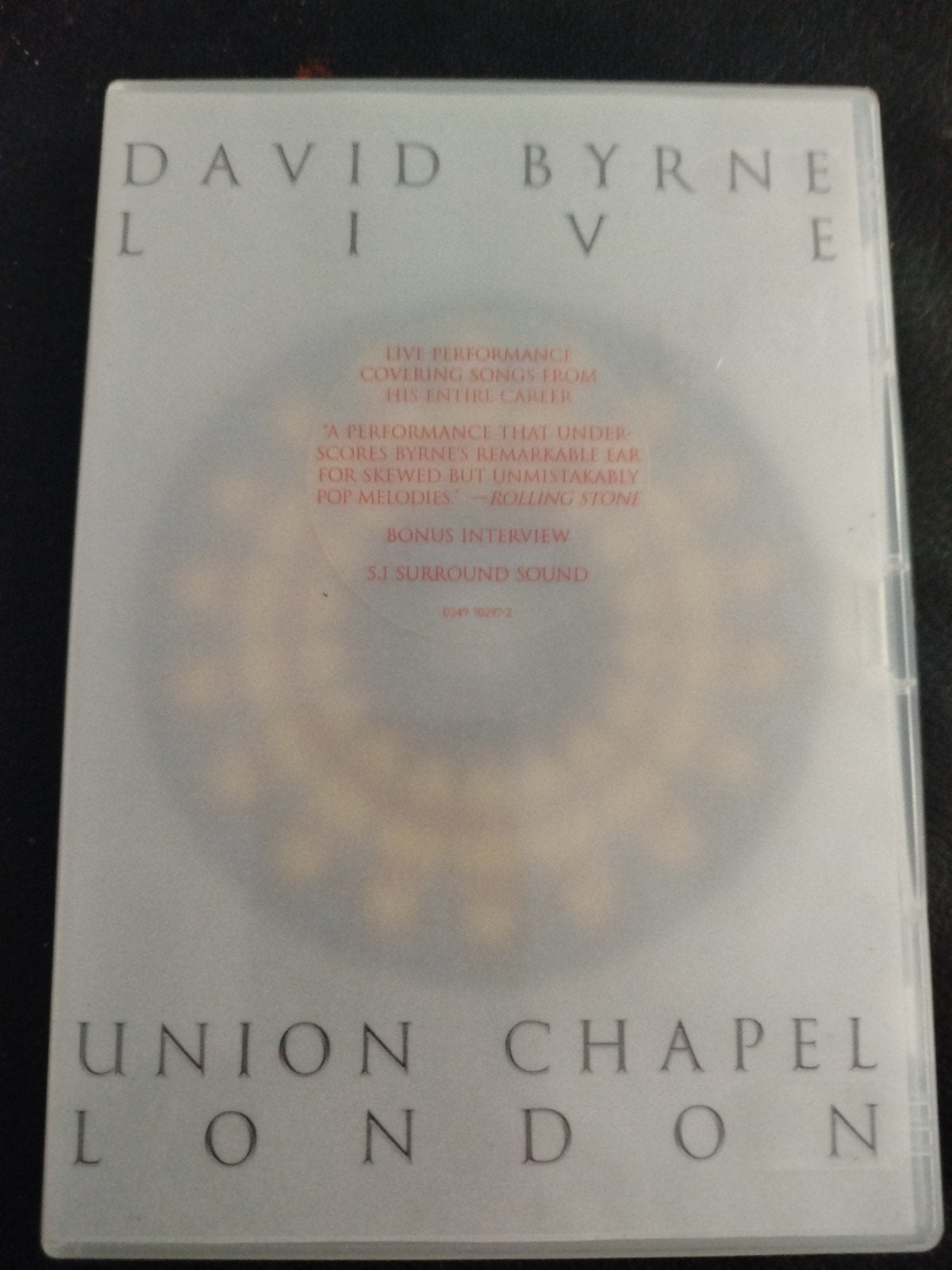 DAVID BYRNE LIVE UNION CHAPEL LONDON DVD, Spaans, Alle leeftijden, Ophalen of Verzenden, Concert