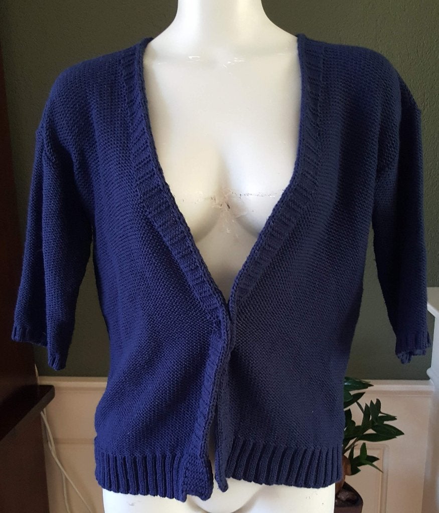 Rozu RO-ZU blauw vest M 38 40 cardigan, Maat 38/40 (M), Zo goed als nieuw, Ro&Zu, Verzenden