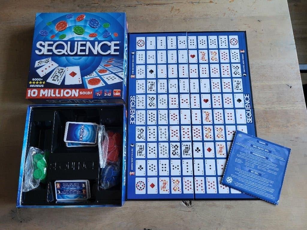 Sequence bordspel - Strategisch kaartspel voor hele gezin, Vijf spelers of meer, Ophalen of Verzenden, Zo goed als nieuw, Goliath