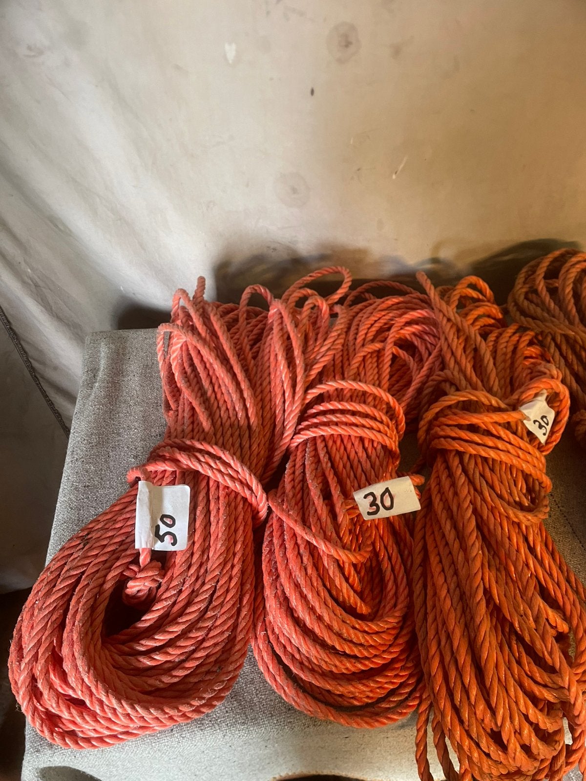 Nylon touw,oranje 12 mm., Tuin en Terras, Ophalen of Verzenden, Zo goed als nieuw