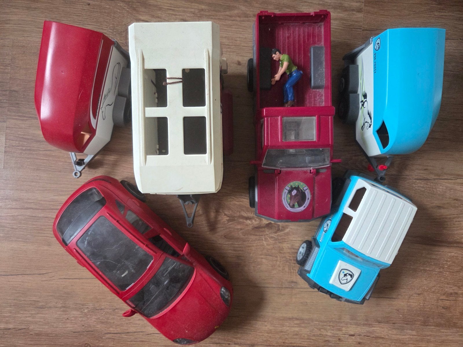 Grote partij Playmobil en Schleich speelgoed, Ophalen, Gebruikt, Jongen of Meisje