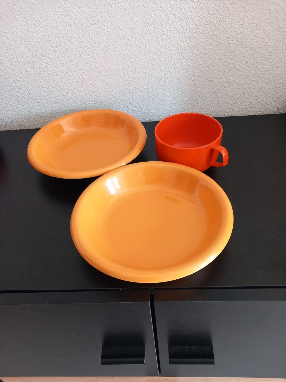 Mepal 2 diepe bordjes en een soepkom, Ophalen of Verzenden, Zo goed als nieuw, Overige materialen, Pannenset