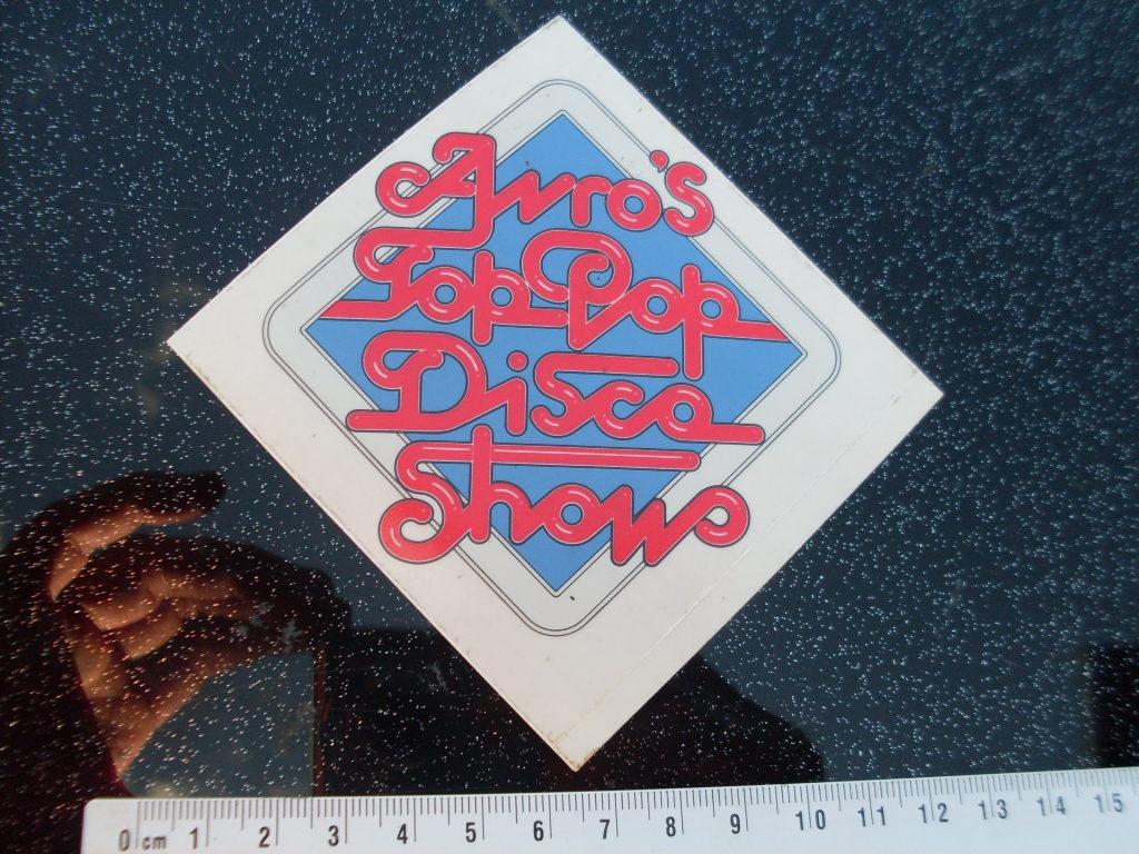 ruit sticker avro's toppop disco show top pop logo, Verzamelen, Stickers, Zo goed als nieuw, Film, Tv of Omroep, Verzenden