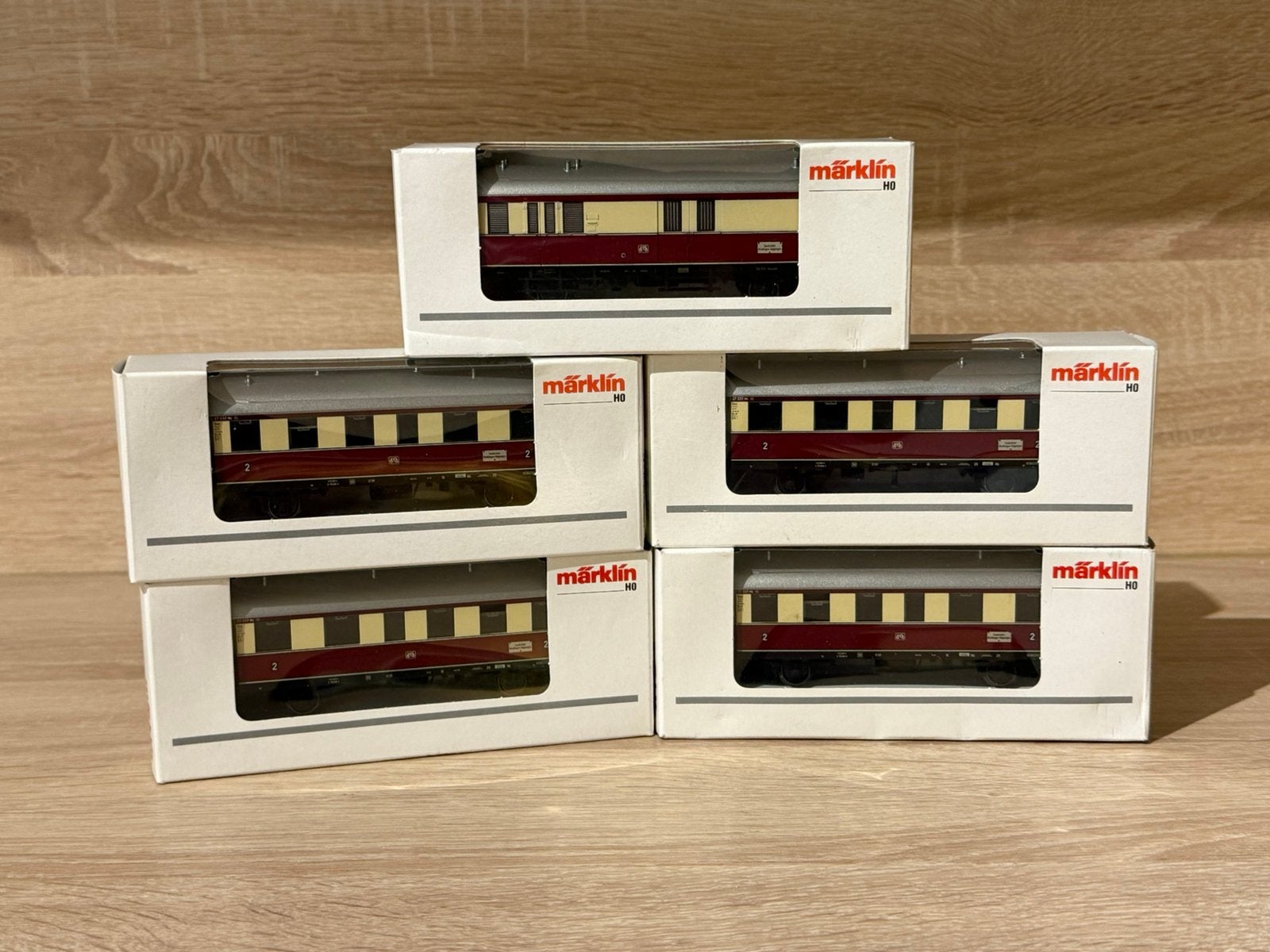 Marklin 43136 & 43151 personenrijtuigen, Wisselstroom, Verzenden, Wagon, Zo goed als nieuw