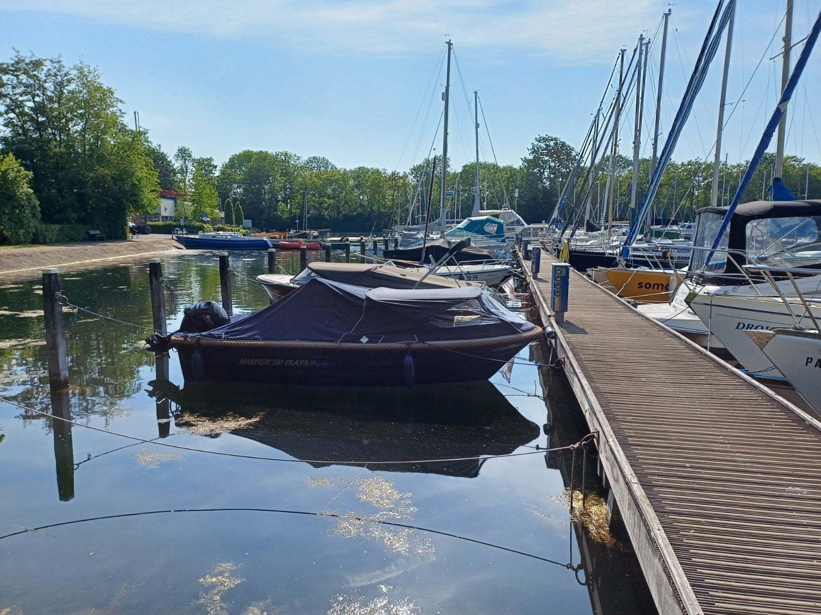 Mooie Marfish 510 Playa met Suzuki 30 pk buitenboordmotor, Gebruikt, Ophalen of Verzenden, Anker, Buitenboordmotor