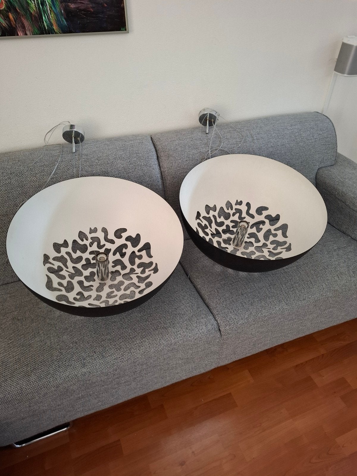 2x Disegnoluce Magica S 60 cm design hanglamp, Ophalen, E27 (groot), Zo goed als nieuw, Metaal