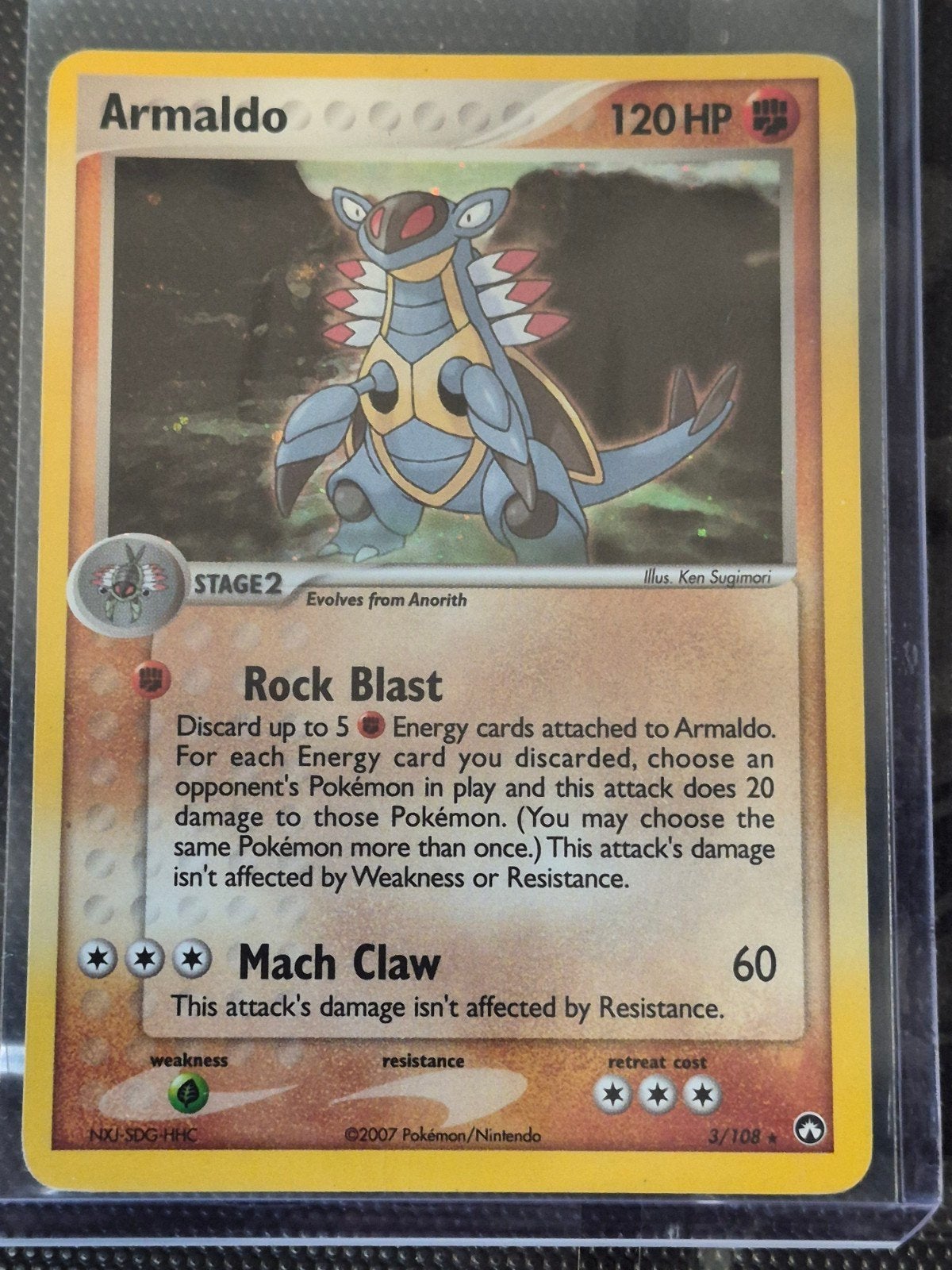 Pokémon Kaart Armaldo 120 HP (2007), Ophalen of Verzenden, Gebruikt, Losse kaart