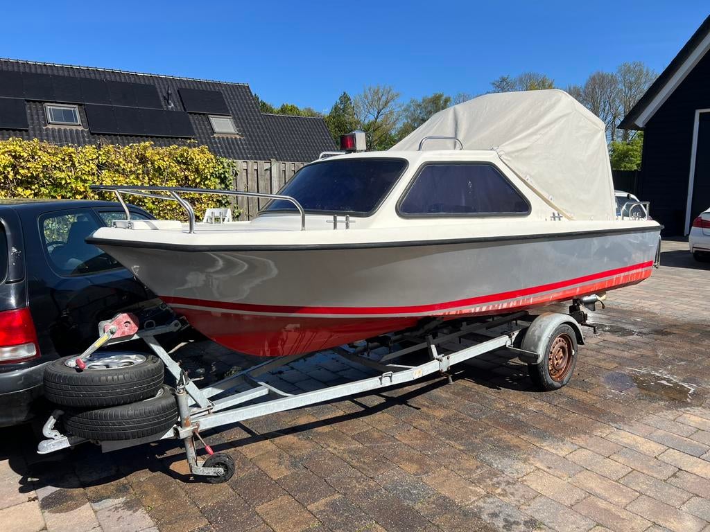 Hille Roda 16 | Yamaha 25pk 4-takt | 220V & Trailer!, Watersport en Boten, Motorboten en Motorjachten, Zo goed als nieuw, Ophalen