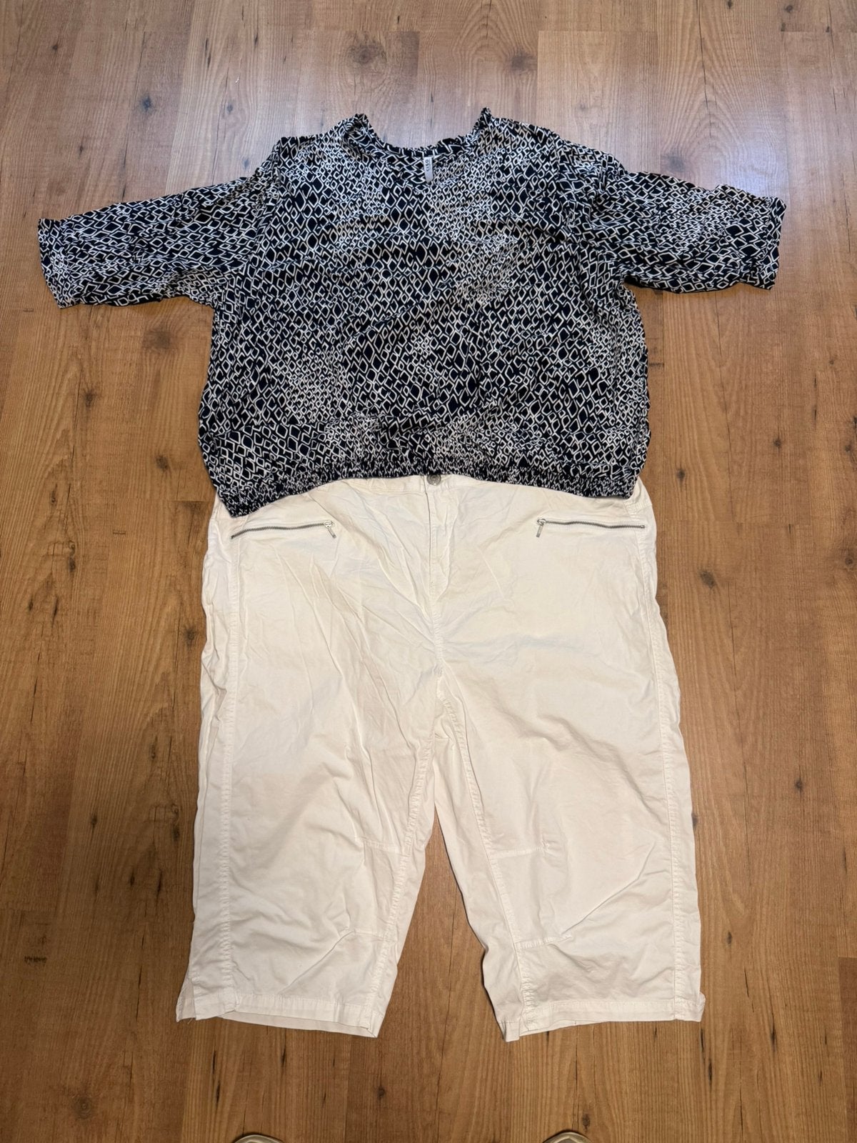 Zomer setje dames mt 54 blauwwit blouse ,witte broek samen:, Kleding | Dames, Grote Maten, Verzenden, Zo goed als nieuw, Blauw