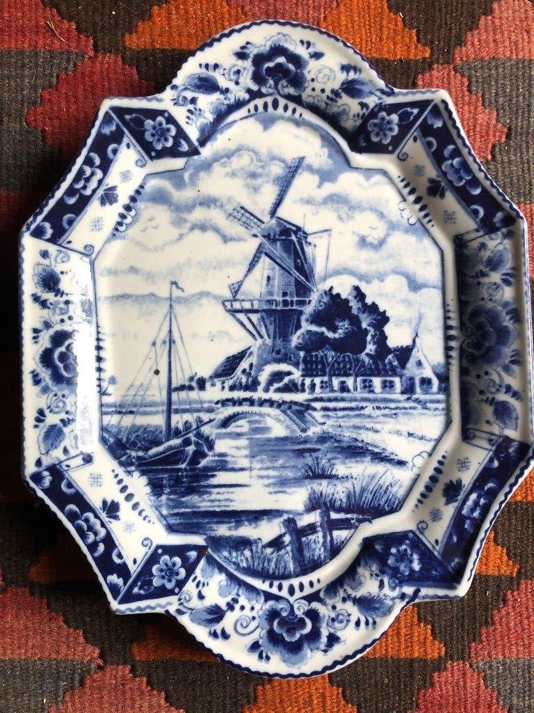 Wandbord Delfts Blauw Victoria Ware, Ophalen of Verzenden