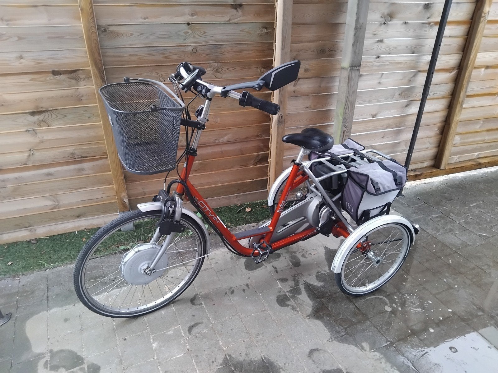 Huka City driewieler met Heinzmann elektrische ondersteuning, Fietsen en Brommers, Ophalen, Gebruikt, Velgrem, Huka