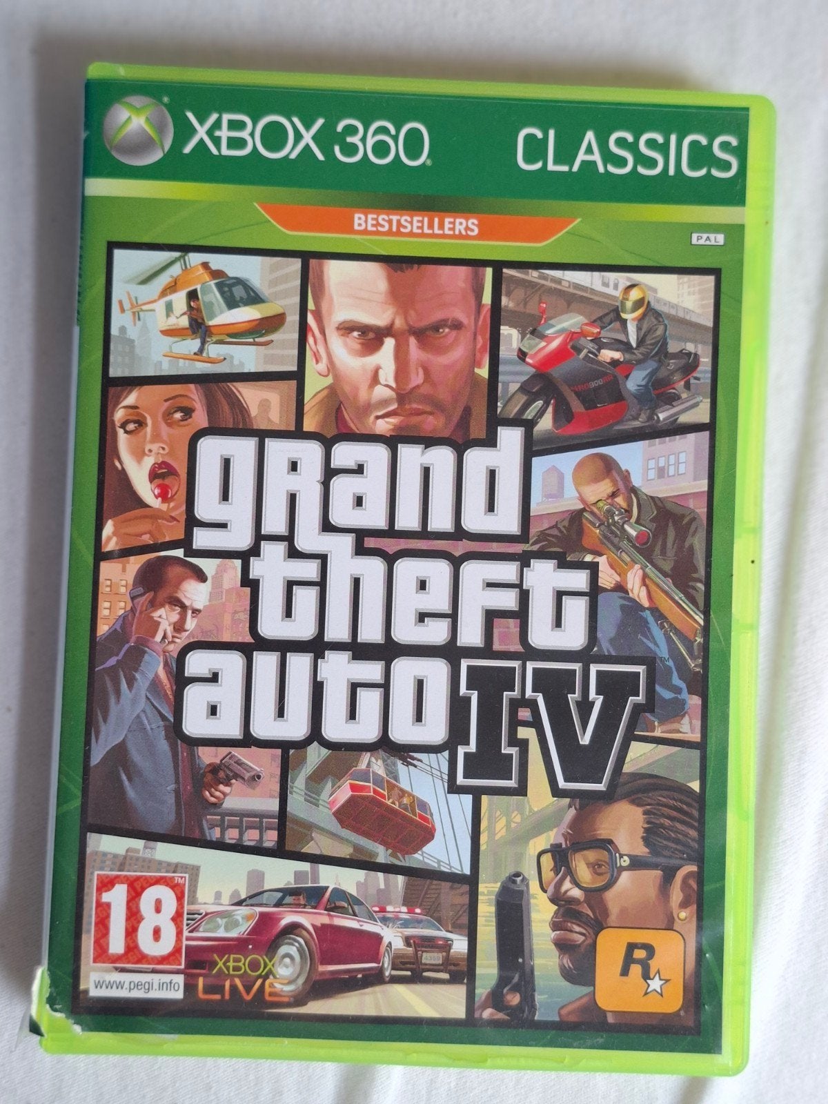 Grand Theft Auto IV (GTA 4) Xbox 360 Classics, Avontuur en Actie, Online, Gebruikt, Vanaf 18 jaar