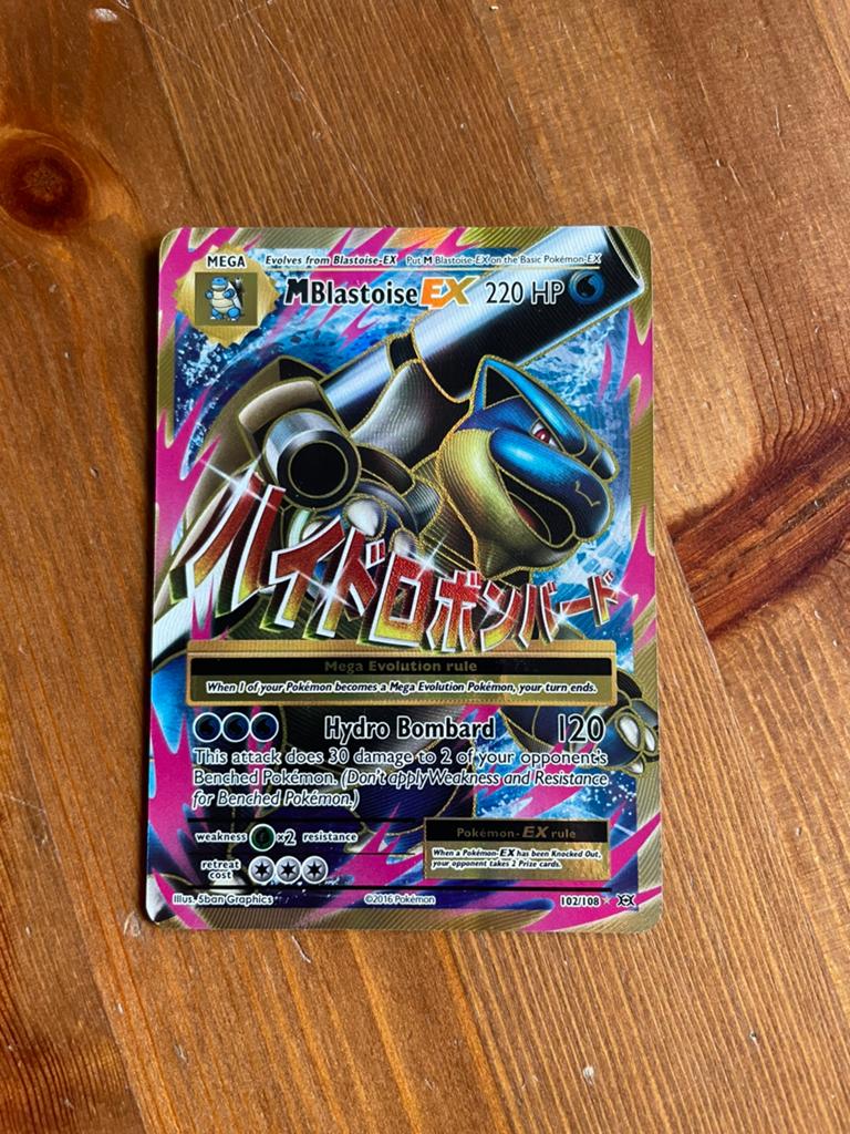 M Blastoise Ex Holo 102/108 Evolutions - NM, Ophalen of Verzenden, Zo goed als nieuw, Losse kaart, Foil