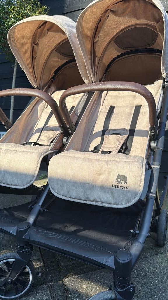 Deryan Duo Buggy Zand/Beige, Ophalen, Zo goed als nieuw, Overige merken, Verstelbare rugleuning