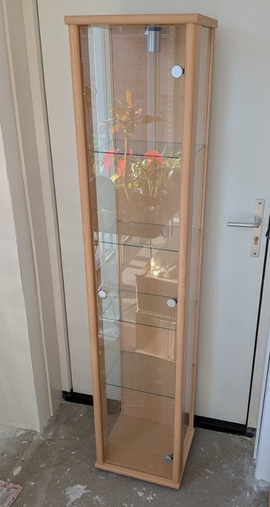 Vitrinekasten twee stuks, Ophalen, Minder dan 50 cm, Gebruikt, 150 tot 200 cm